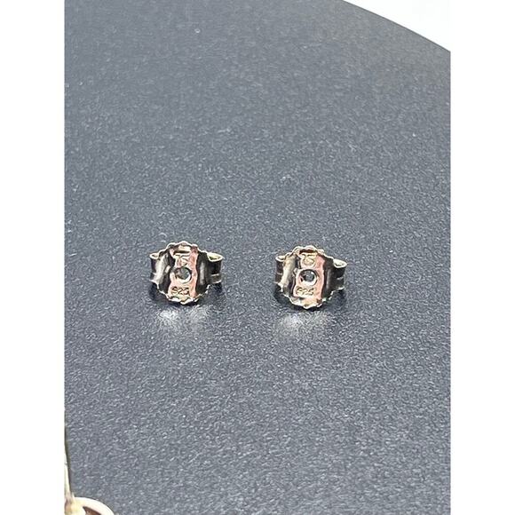 Signed‎ Designer 925 Sterling Silver Round Blue Topaz Drop Pierced Earrings - Picture 5 of 11